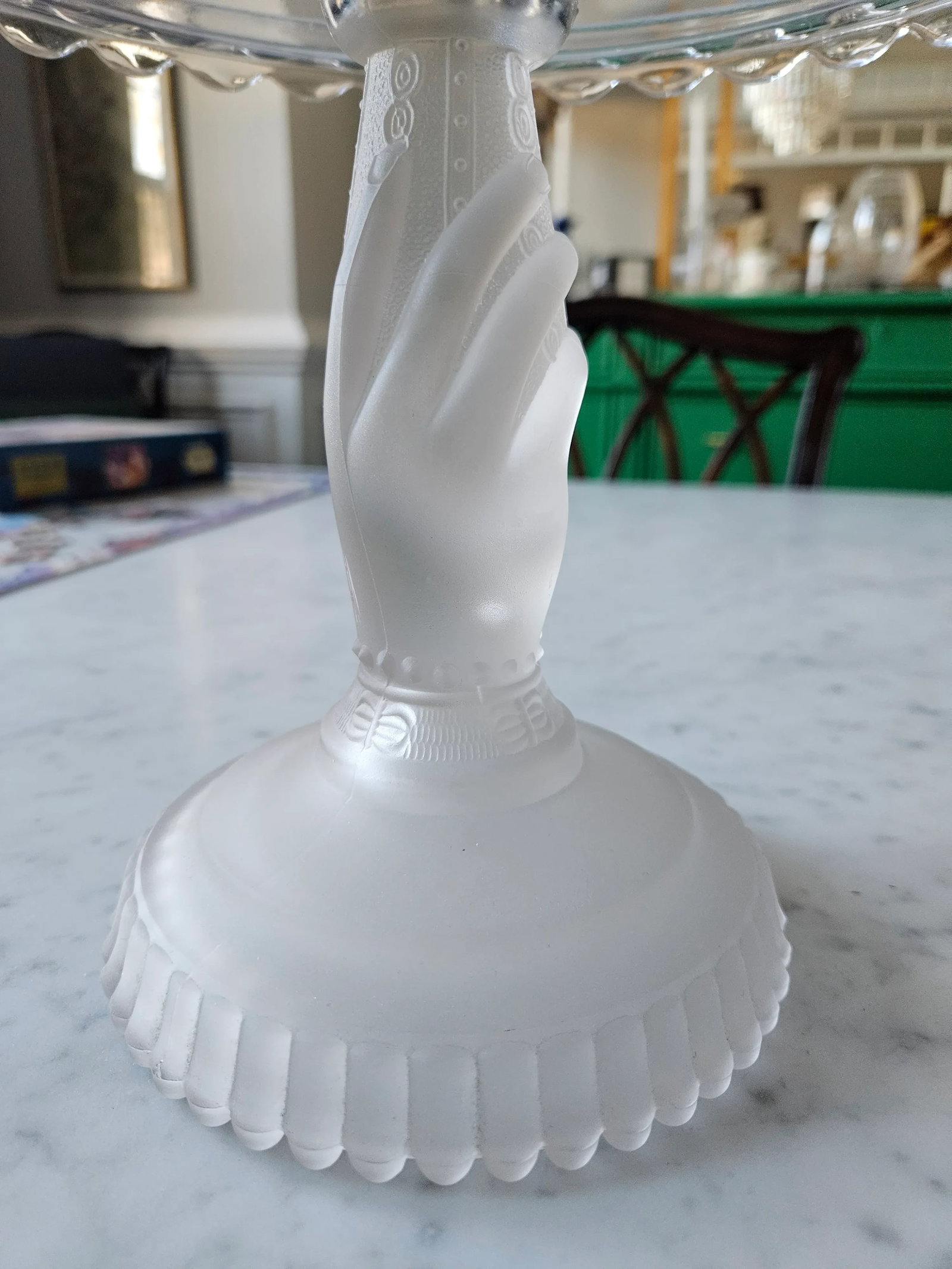 Late 19th Century Centennial Glass Cake Stand Set- 3 Pieces - 8