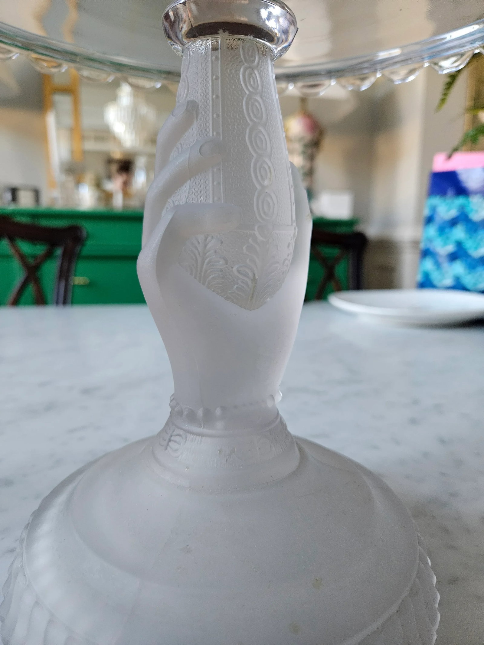 Late 19th Century Centennial Glass Cake Stand Set- 3 Pieces - 9