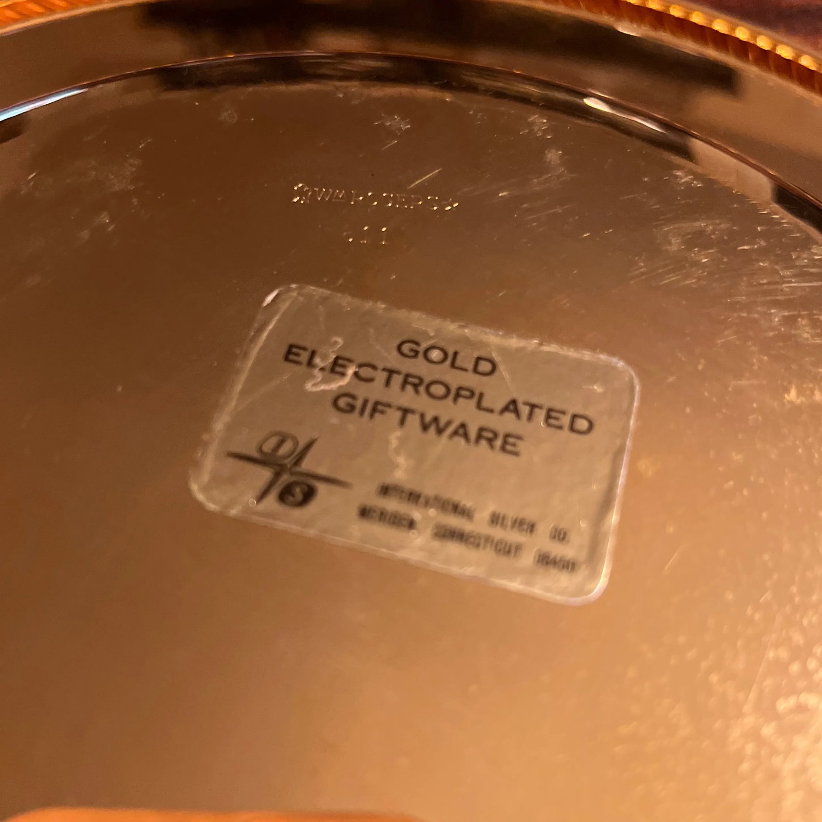 1980s 24 Karat Gold Plated Serving Service Tray Charger - 5
