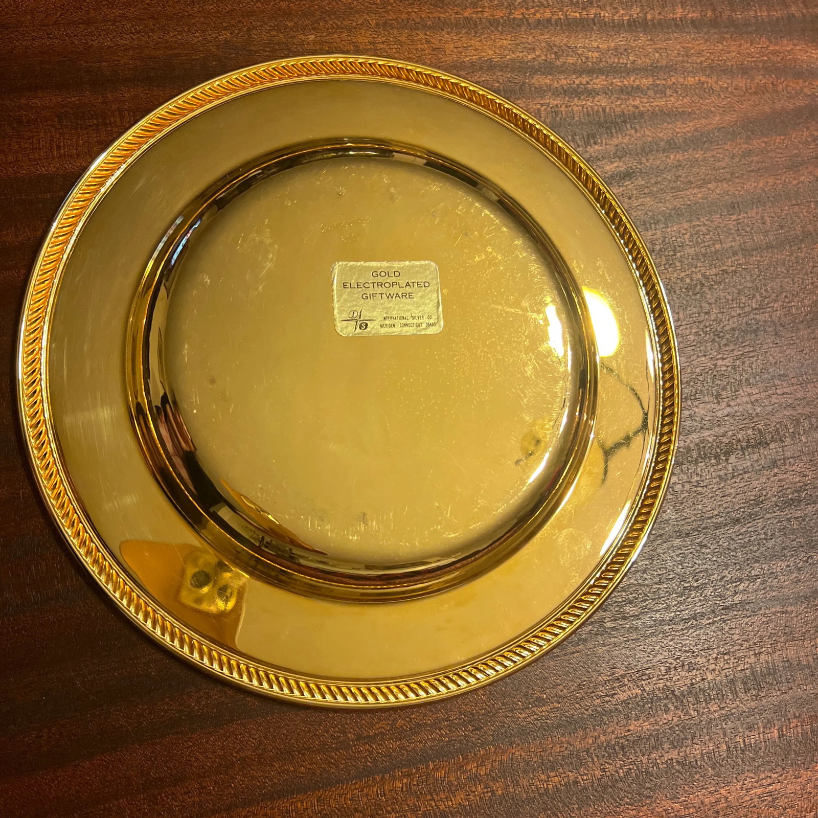 1980s 24 Karat Gold Plated Serving Service Tray Charger - 6