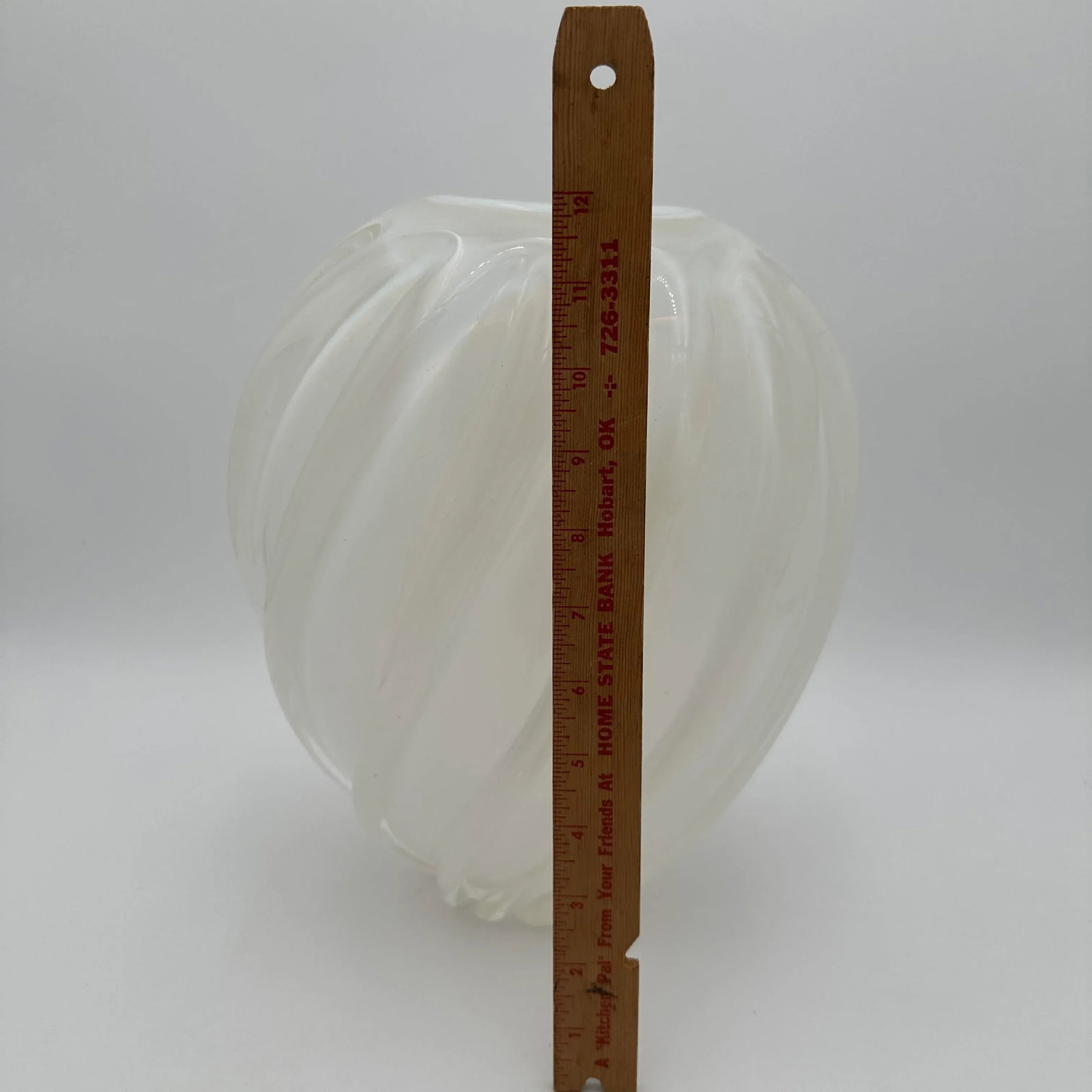 Vintage Mikasa Opalescent Italian Art Swirl Glass Vase Designed by Larry Laslo - 8