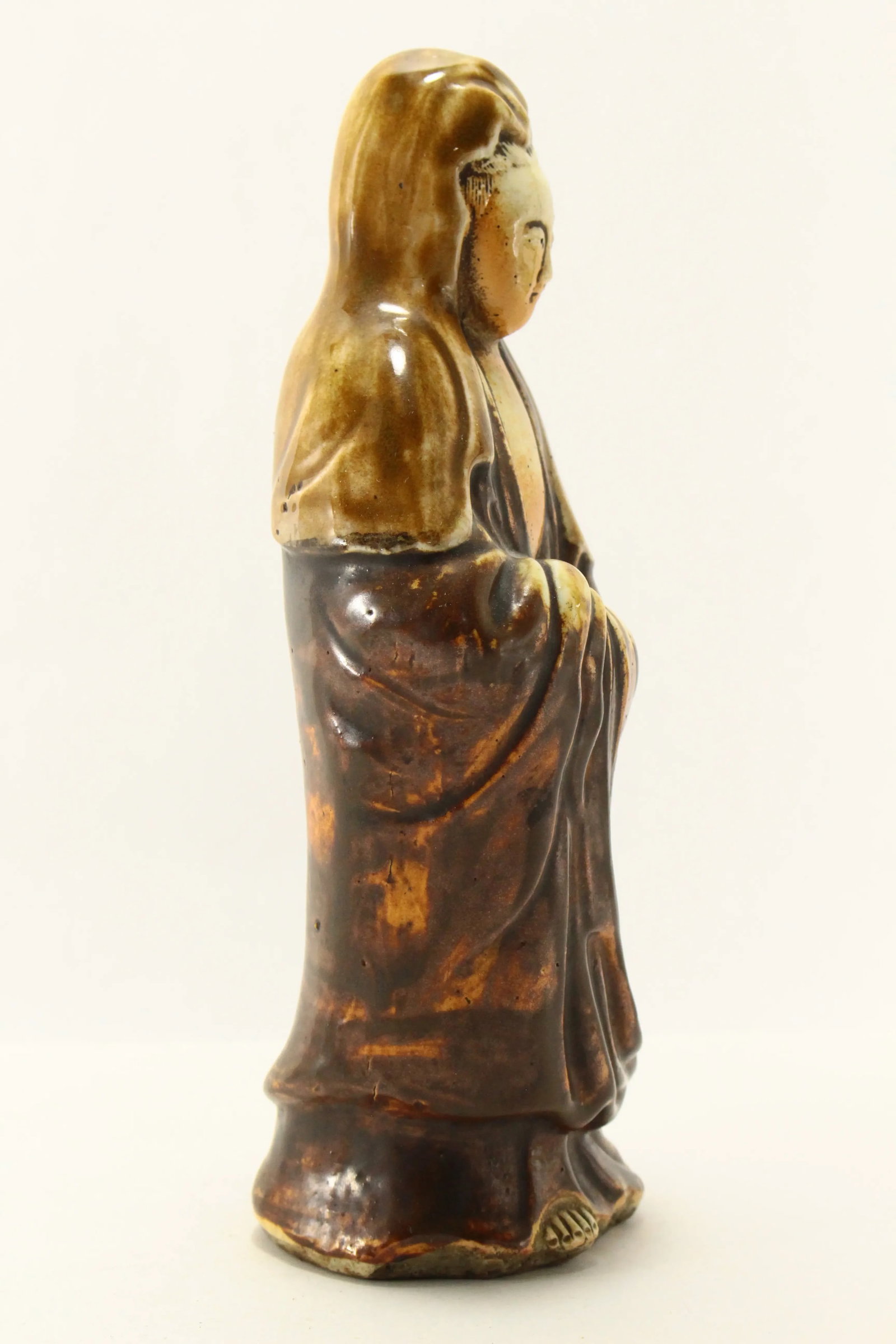 19th Century Joseon Dynasty Korean Ceramic Guanyin / Quan Yin / Gwan-Eum Figurine - 3