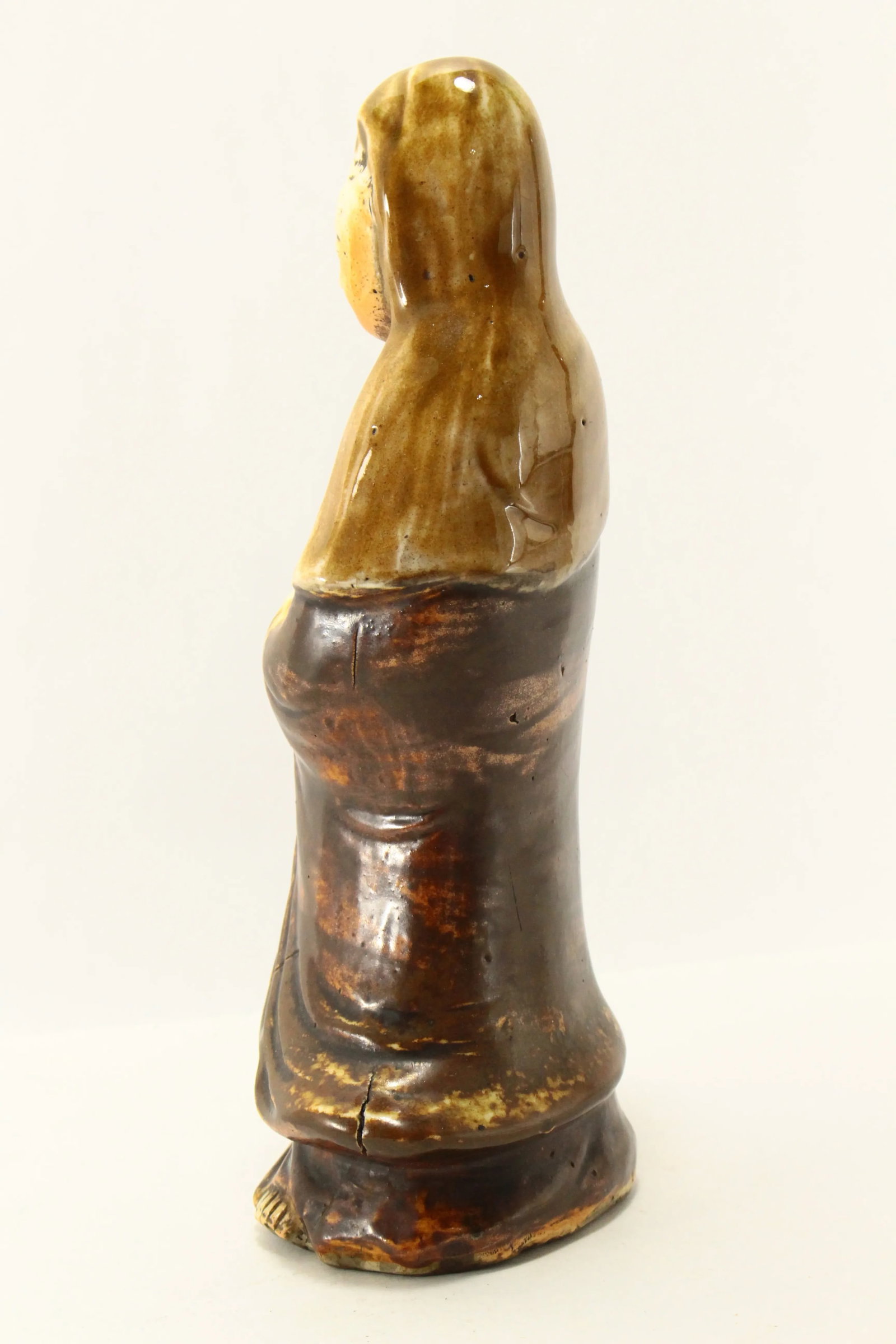19th Century Joseon Dynasty Korean Ceramic Guanyin / Quan Yin / Gwan-Eum Figurine - 5