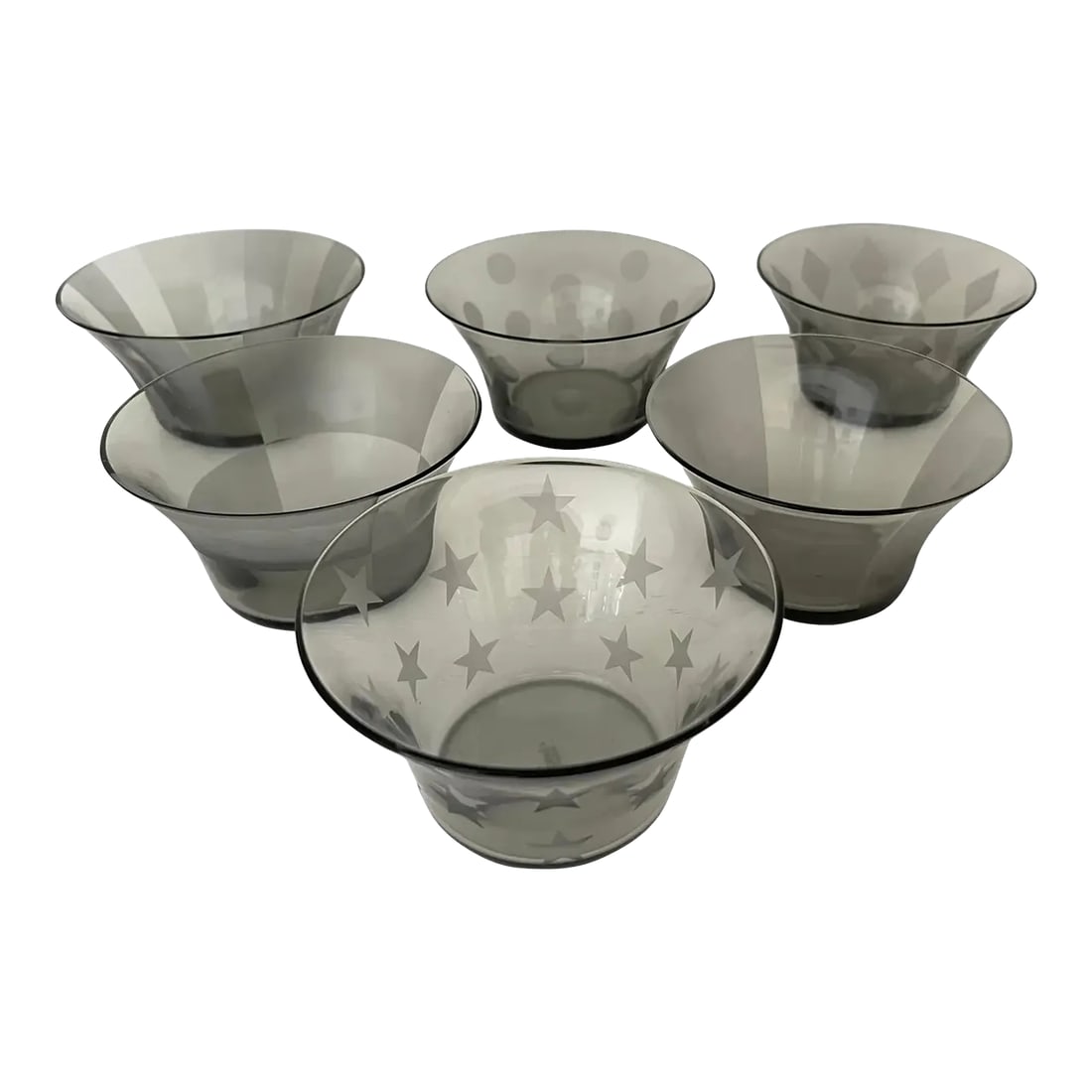 Vintage Hermes Smoked Crystal Candy/Nut Dishes (1 of 12)