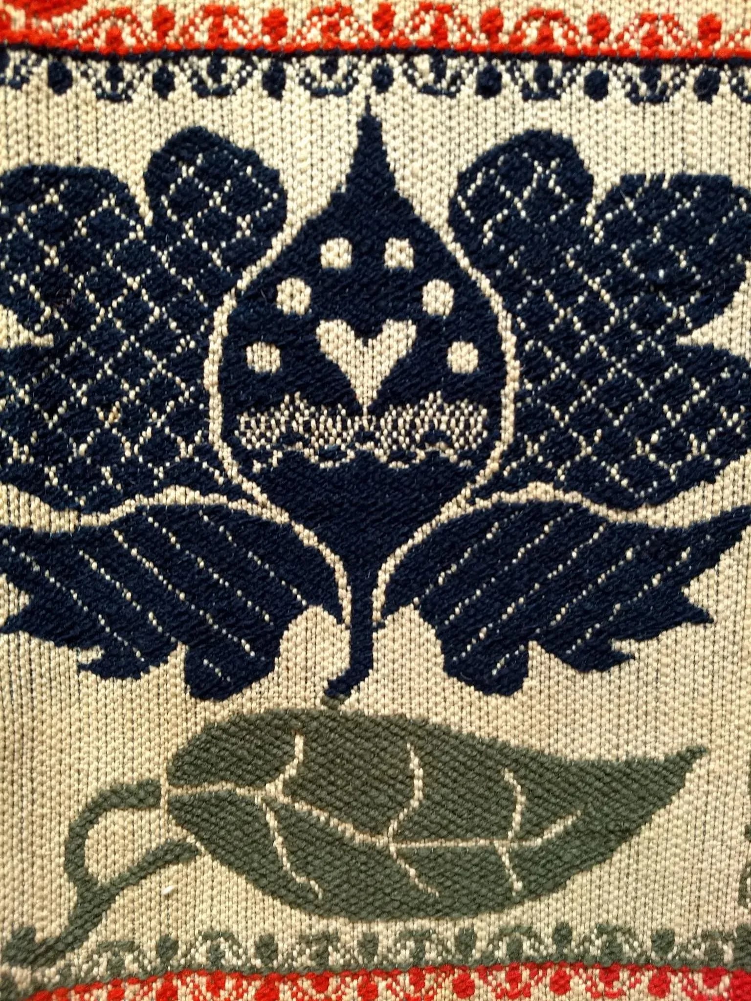 1840s Handwoven American Coverlet, Floral Motif, Signed Elizabeth Yohe - 4