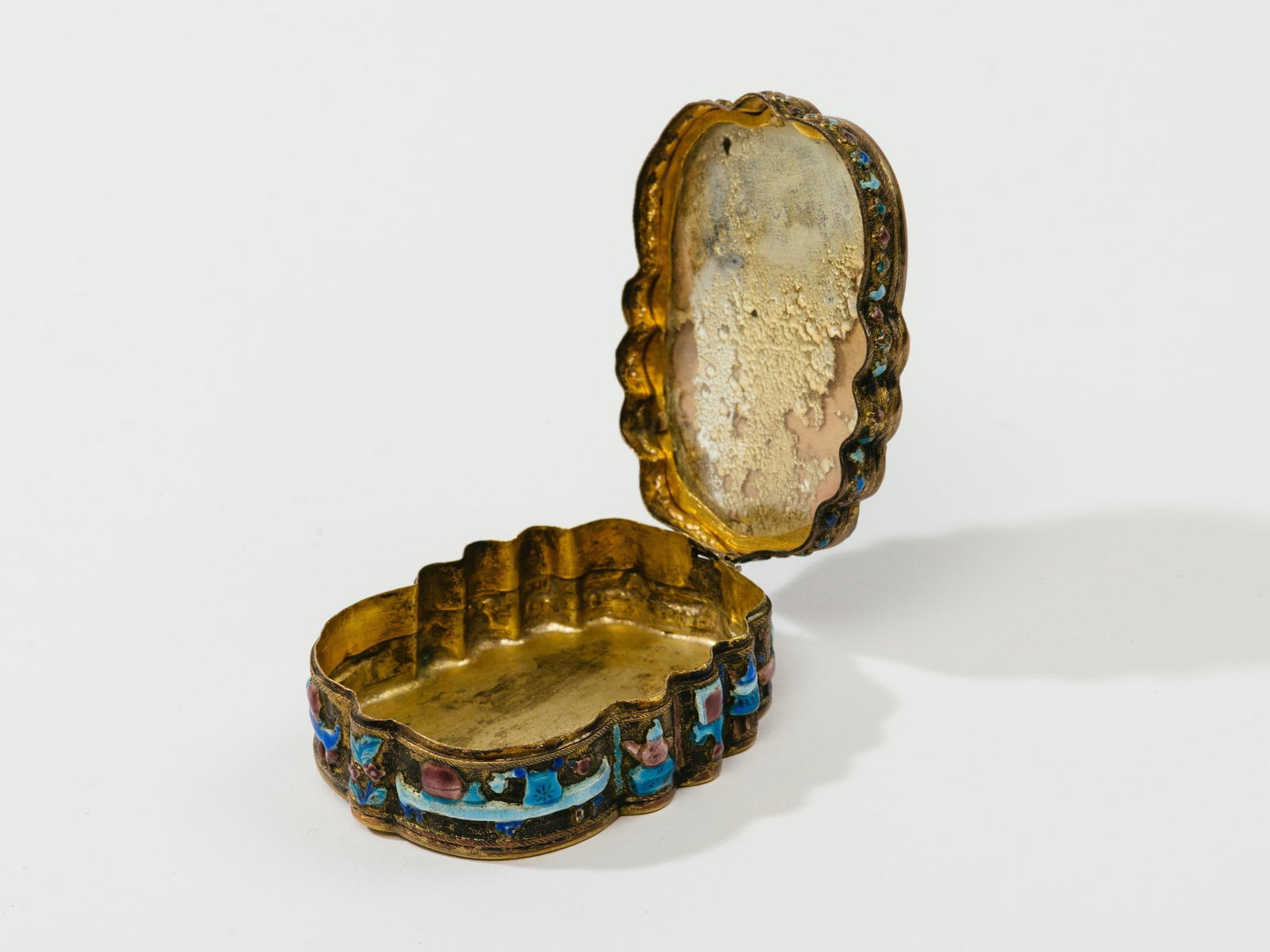 Antique Chinese Champleve Enamel Scarab Jewelry Box - 4