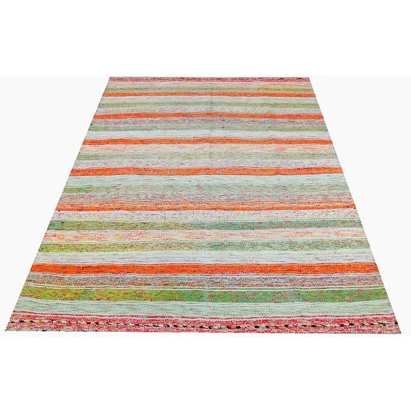 Mid-Century Cotton Scandinavian Style Kilim Rug - 2