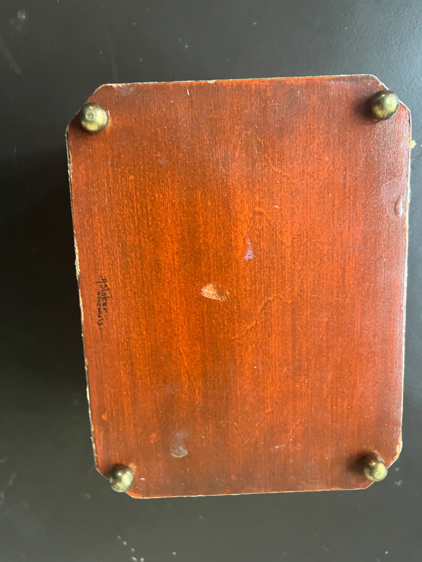 Late 19th Century Antique French Jewelry Box, Mademoiselle Grimpell With a Blue Ribbon - 6