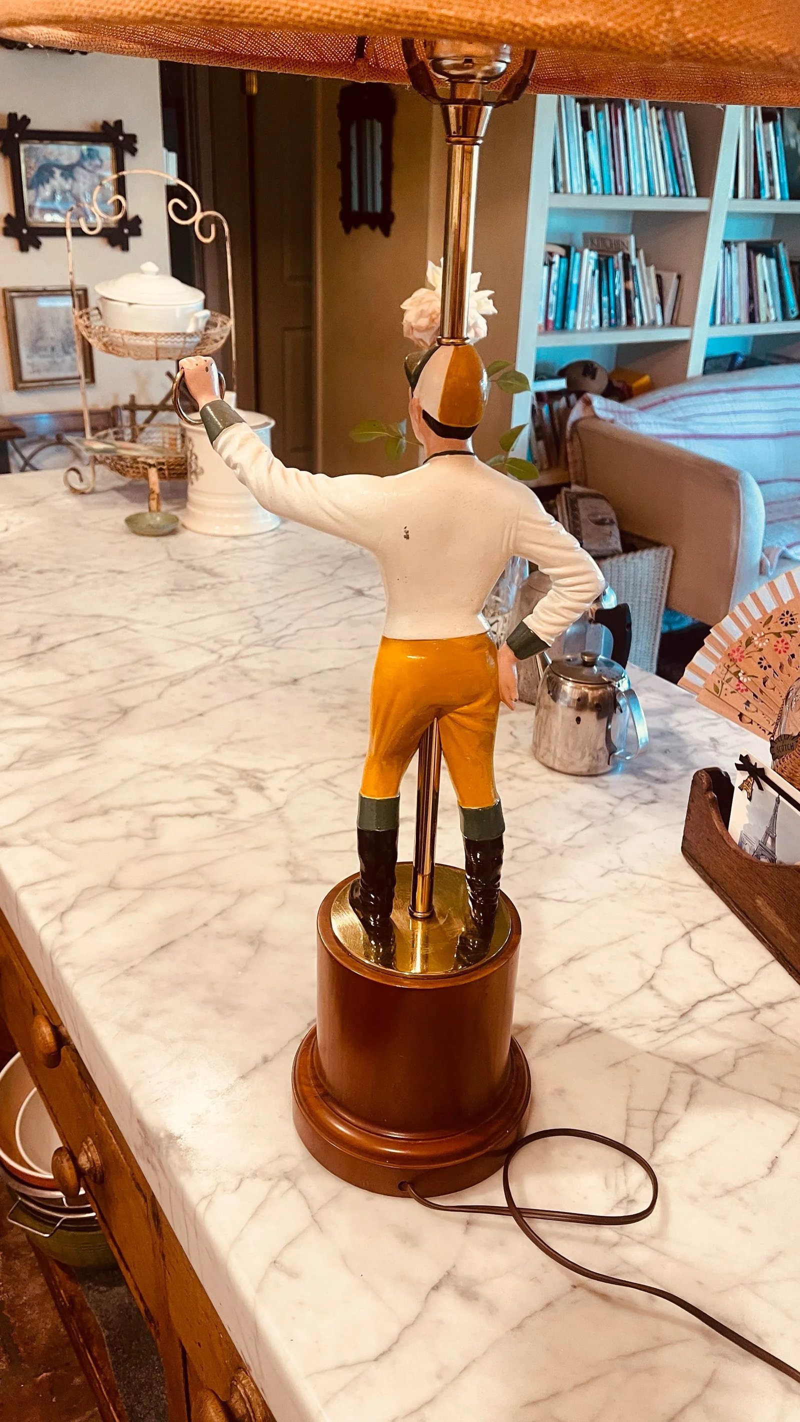 Vintage Equestrian Lamp With Jockey - 3