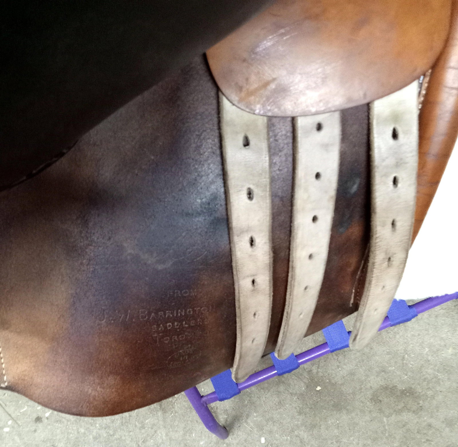 Vintage Mid Century Equestrian Saddle Made in England for Barrington Saddlery - 6