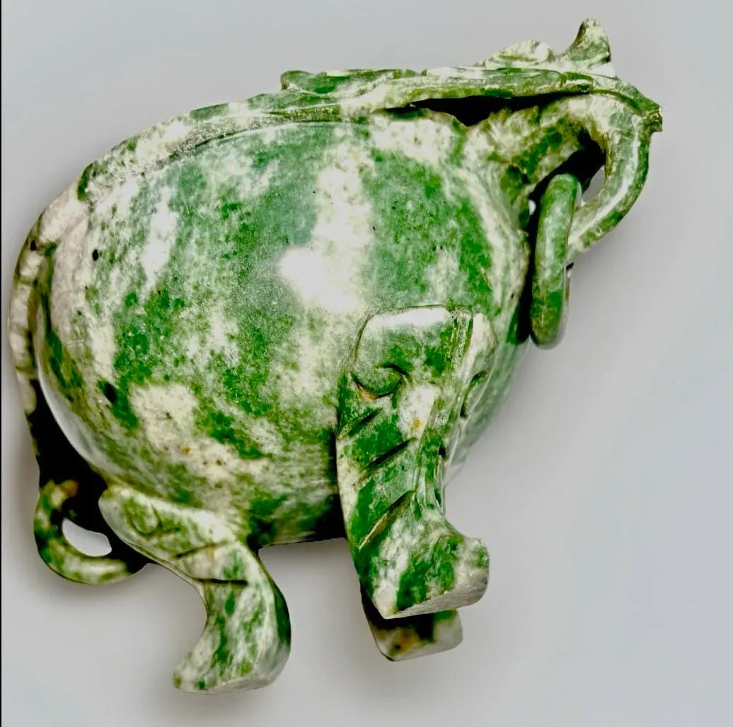 Spinach Jade Incense Burner, Marriage Bowl - 5