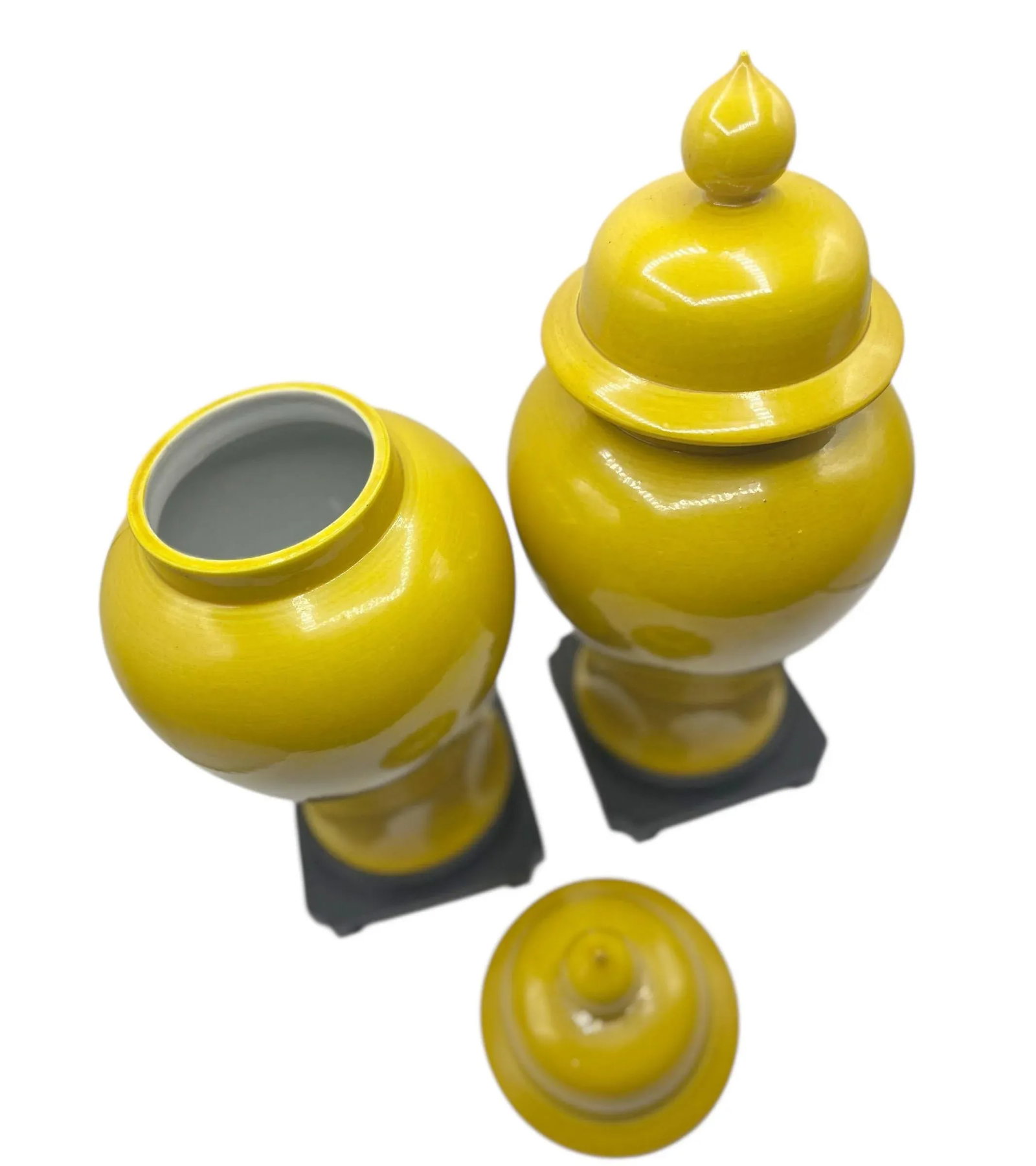 Vintage Japanese Lidded Urns - A Pair - 4