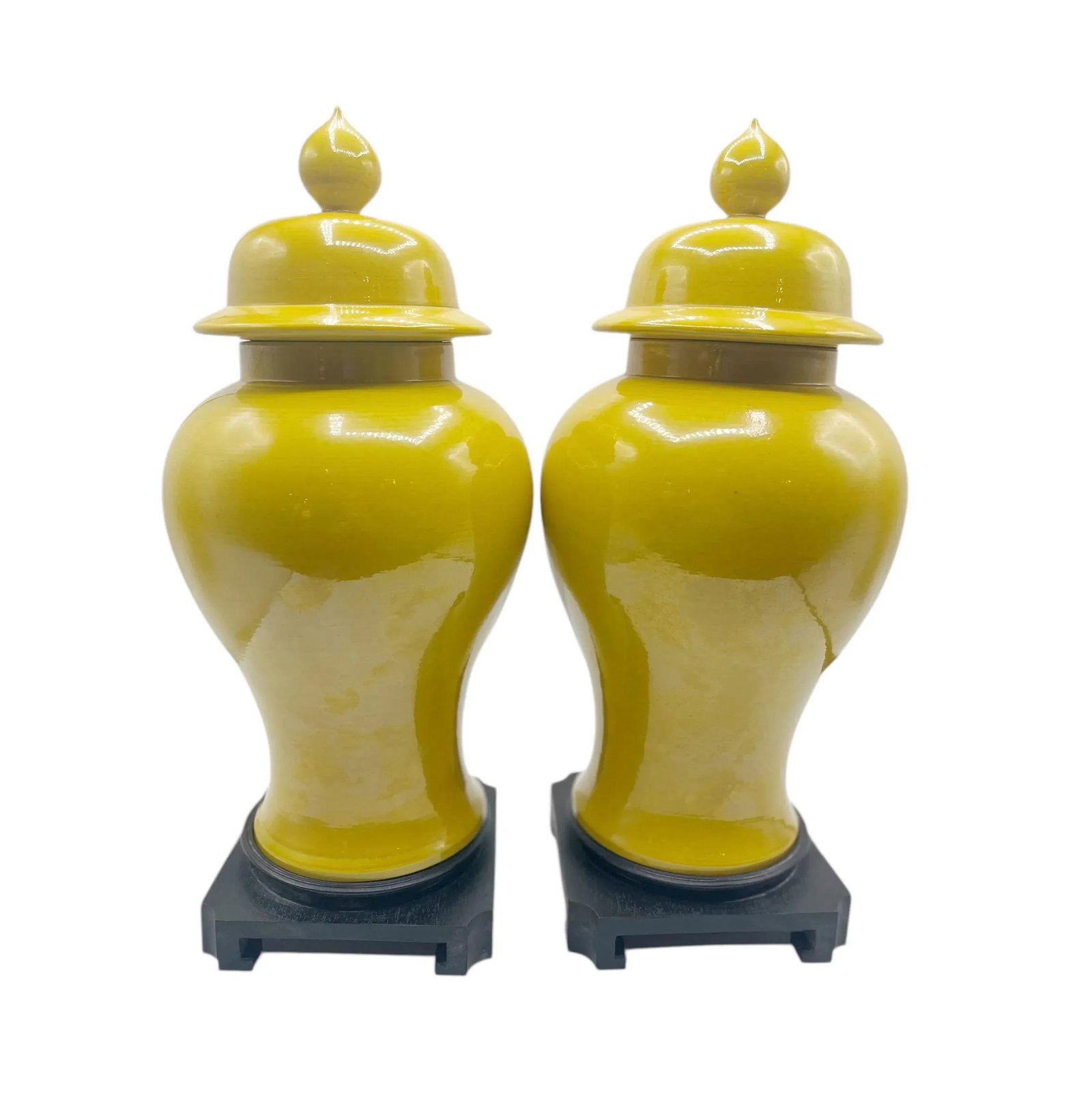 Vintage Japanese Lidded Urns - A Pair - 6