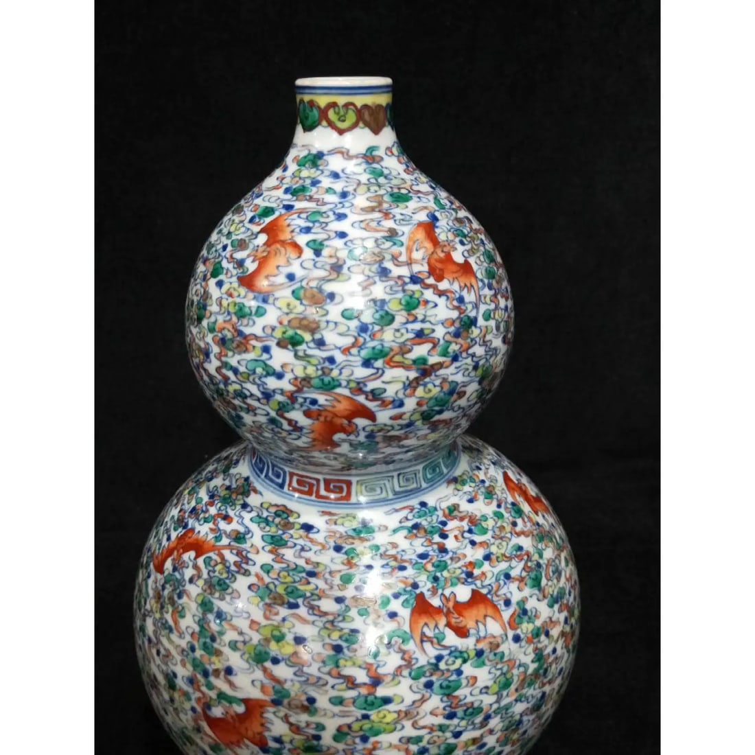 Mid 19th Century Chinese Porcelain Vase Qing Dynasty Qianlong Marked Blue and White Doucai Porcelain - 2