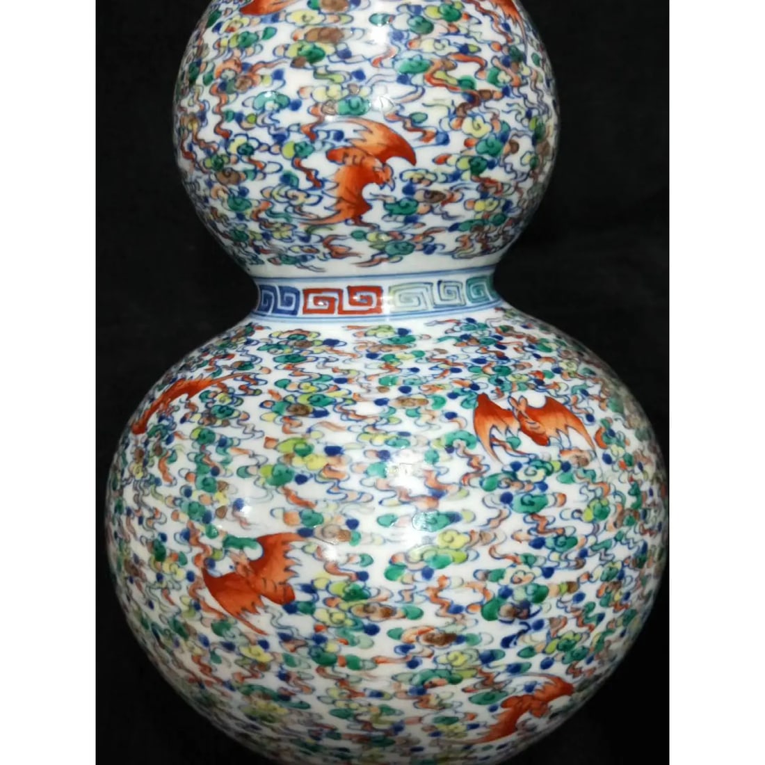 Mid 19th Century Chinese Porcelain Vase Qing Dynasty Qianlong Marked Blue and White Doucai Porcelain - 4