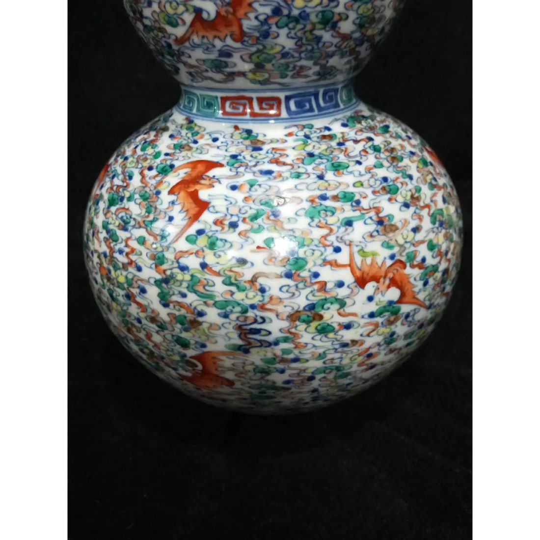 Mid 19th Century Chinese Porcelain Vase Qing Dynasty Qianlong Marked Blue and White Doucai Porcelain - 6