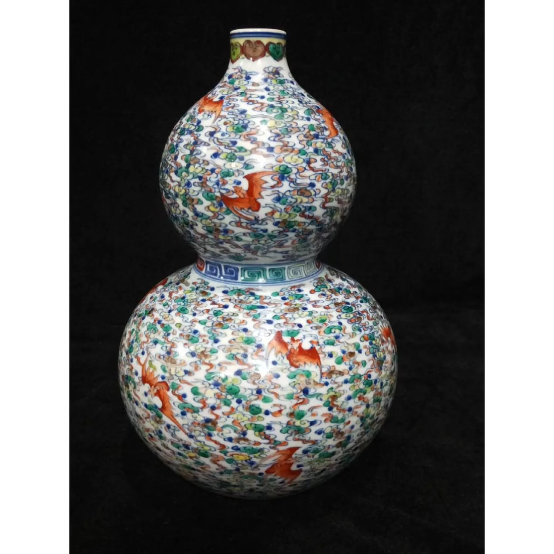 Mid 19th Century Chinese Porcelain Vase Qing Dynasty Qianlong Marked Blue and White Doucai Porcelain - 8