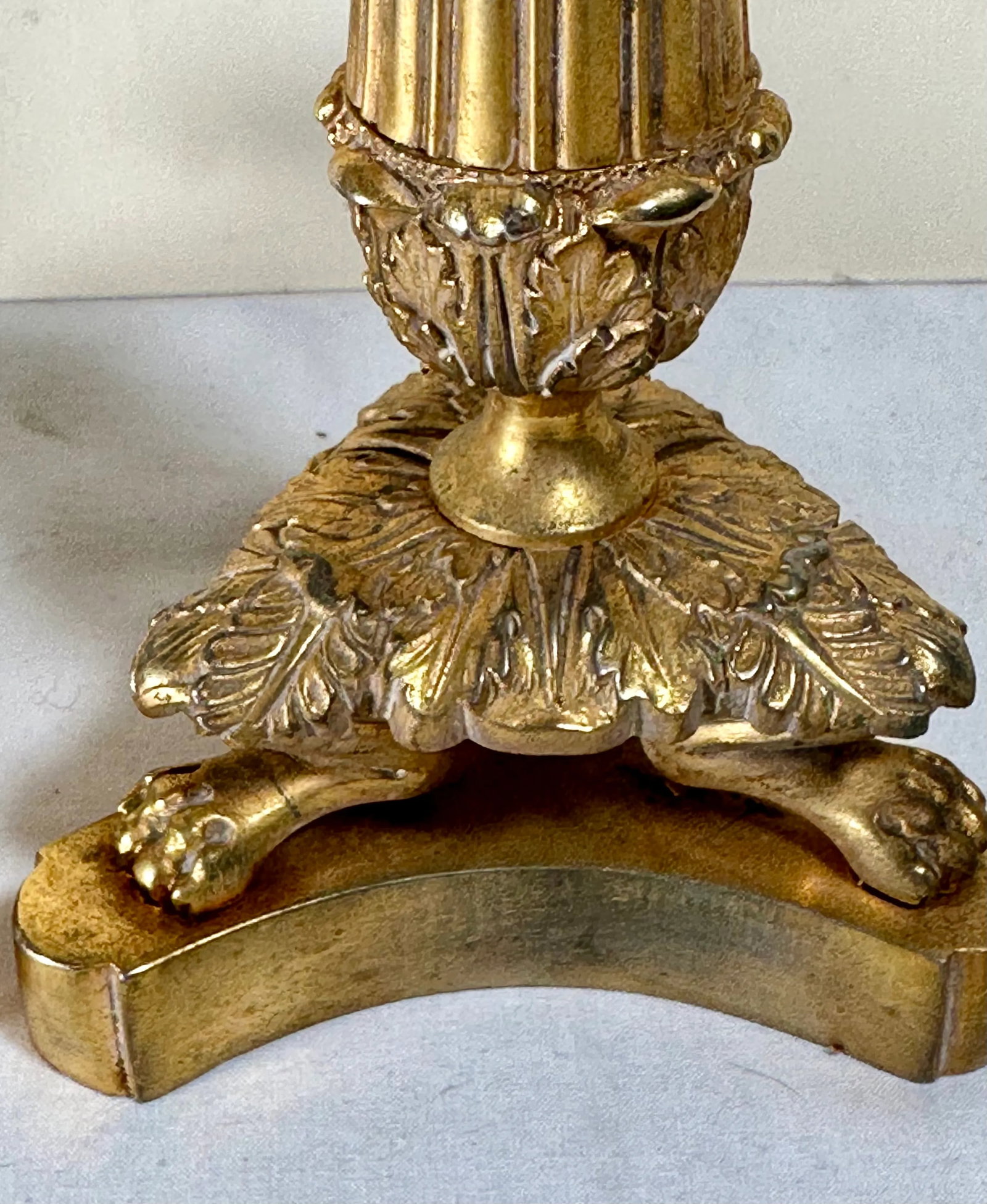 Antique Pair French Neoclassical Ormolu Bronze Candlesticks - 11