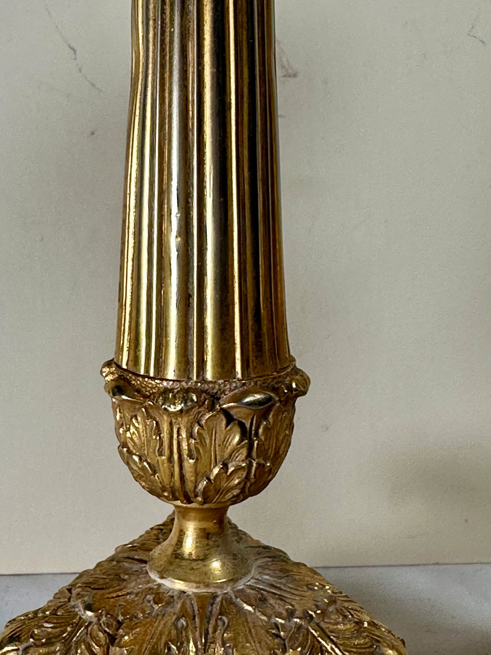 Antique Pair French Neoclassical Ormolu Bronze Candlesticks - 4