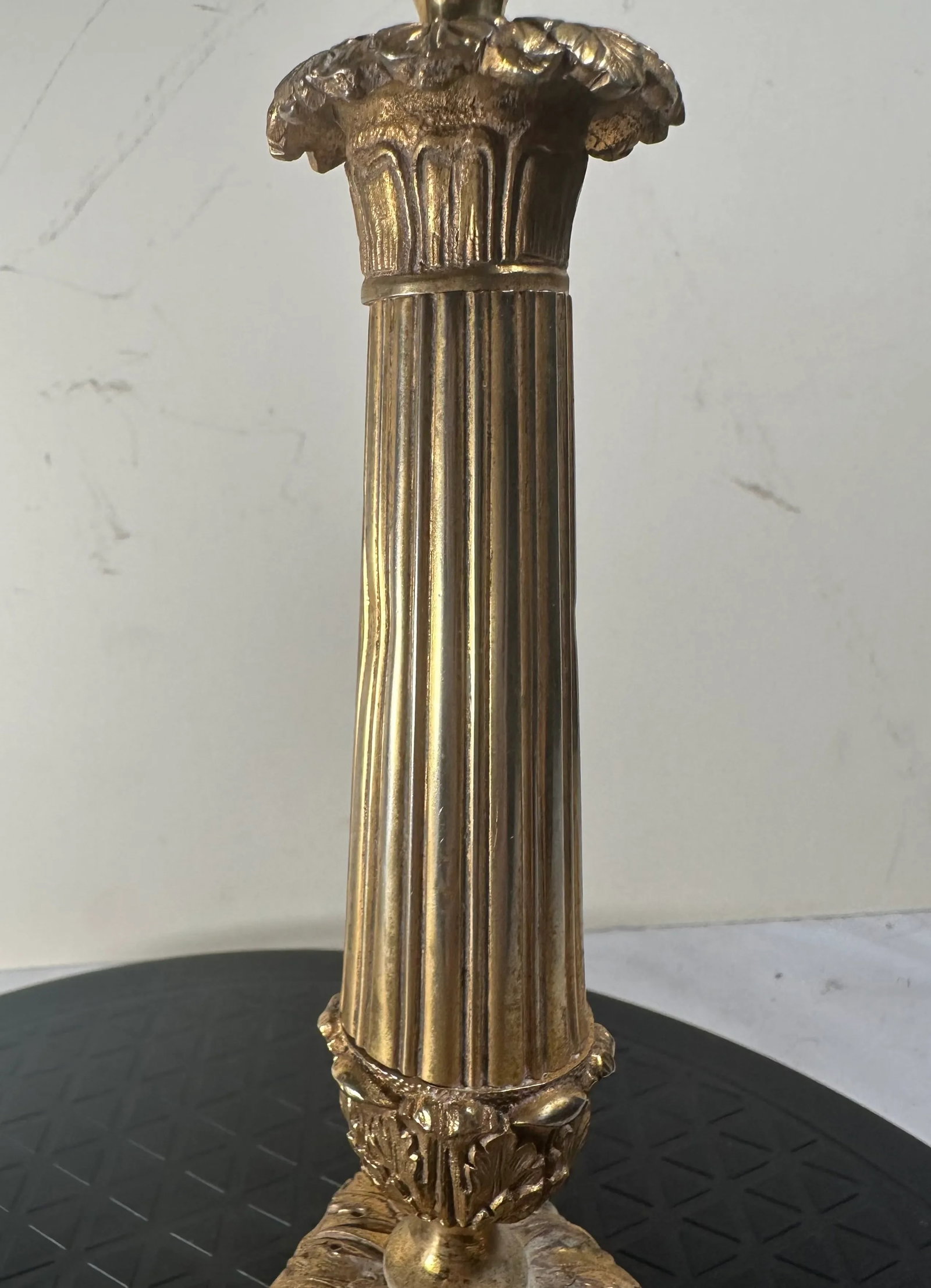 Antique Pair French Neoclassical Ormolu Bronze Candlesticks - 7
