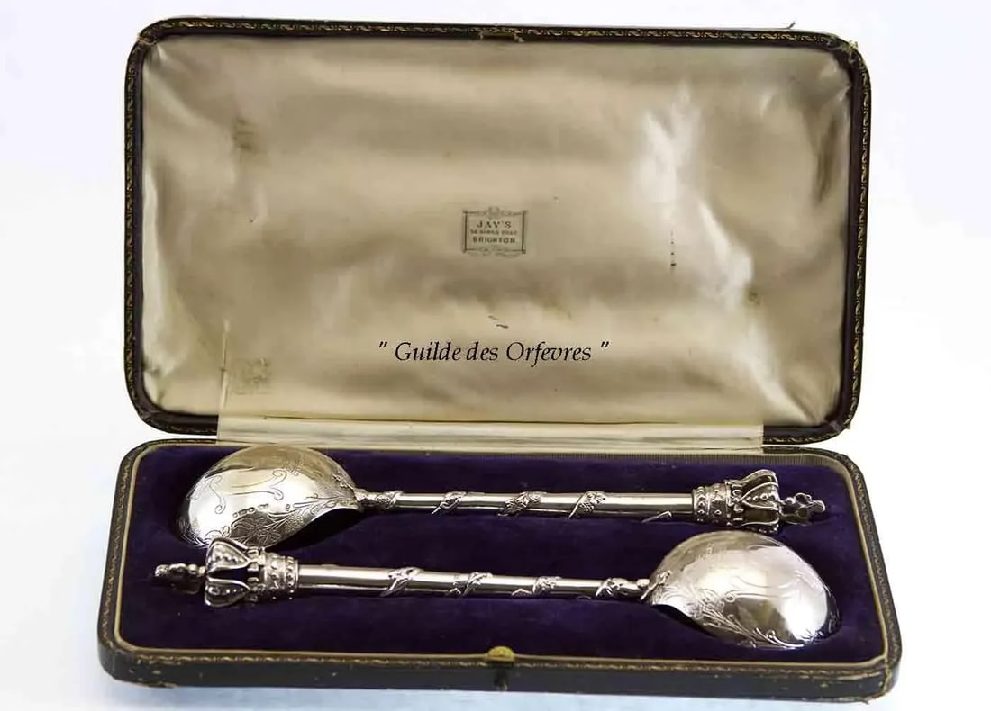 1890 Antiques Serving Spoons Set- 2 Pieces - 10