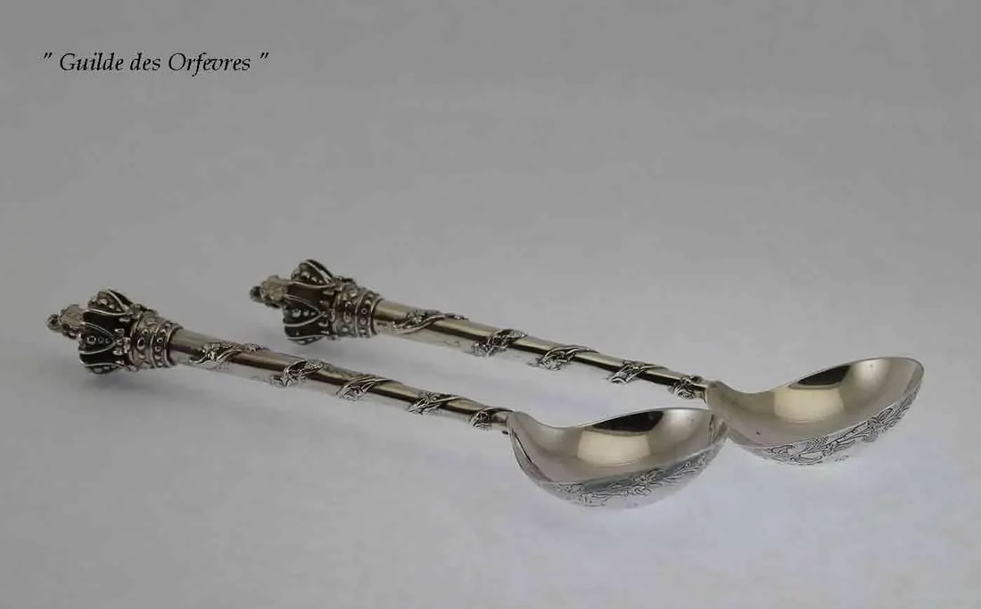 1890 Antiques Serving Spoons Set- 2 Pieces - 4