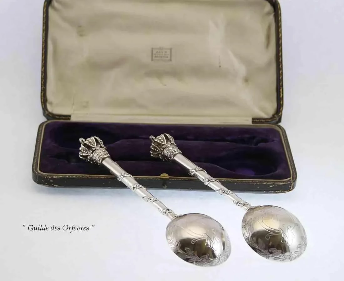 1890 Antiques Serving Spoons Set- 2 Pieces - 6