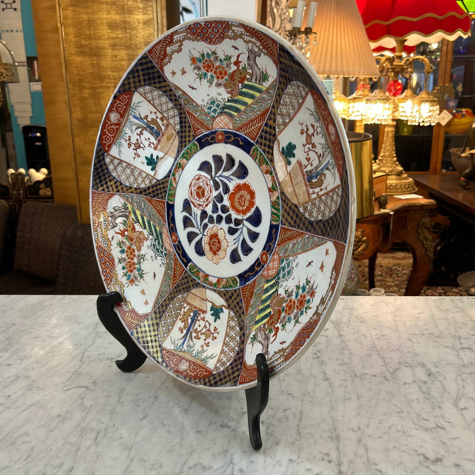 Asian Large Ceramic Platter - 6