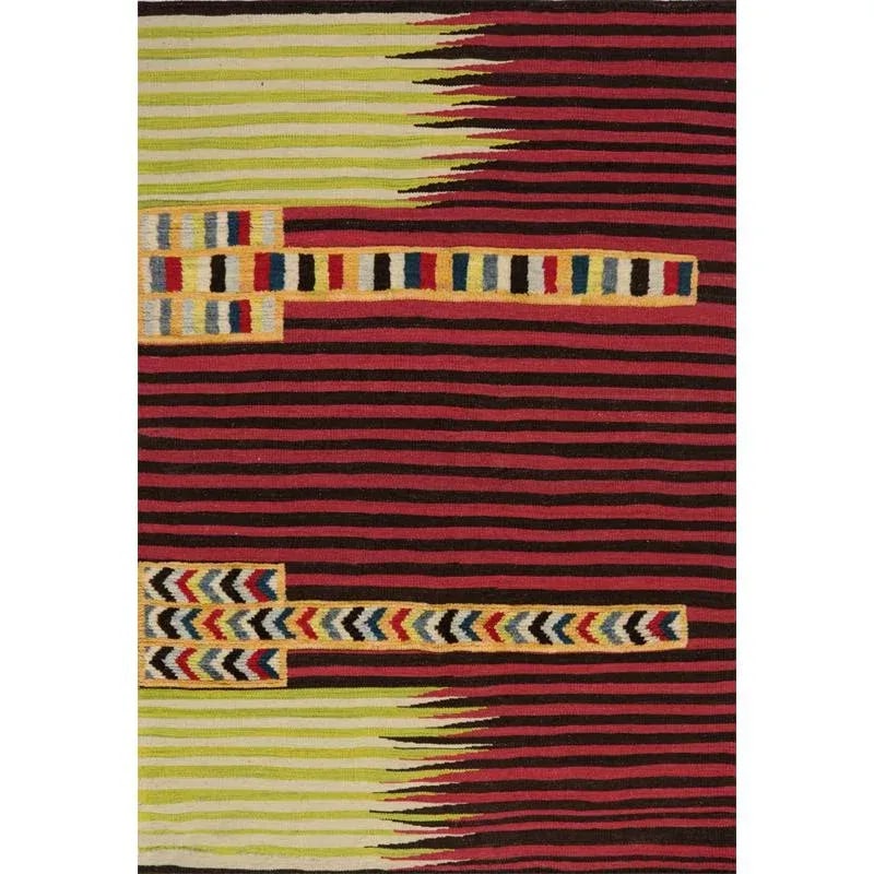 Handwoven Scandinavian Style Persian Kilim Area Rug - 4'1" * 5'9'' - 8