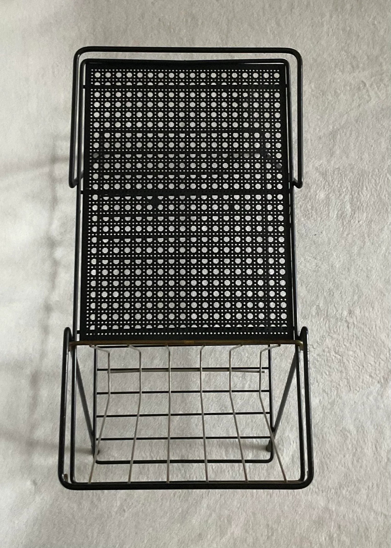Vintage 1960s Mathieu Mategot Style Mid-Century Modern Magazine Rack Table - 5