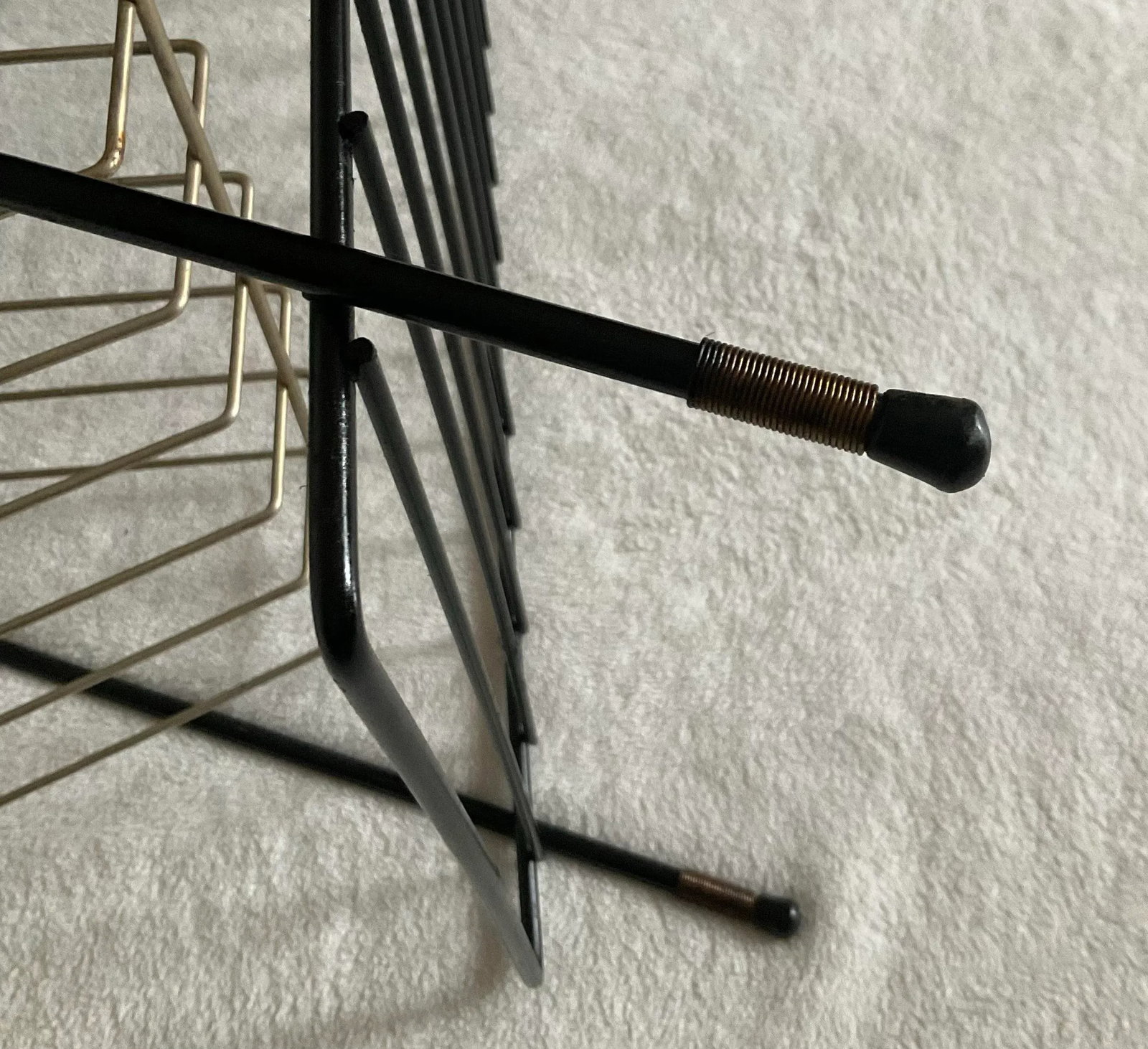Vintage 1960s Mathieu Mategot Style Mid-Century Modern Magazine Rack Table - 9