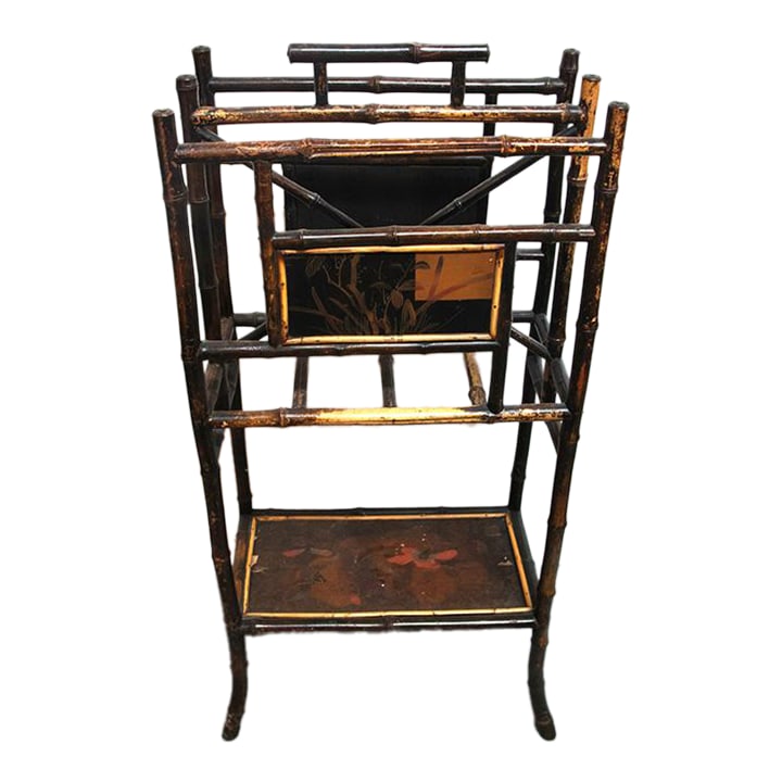 Antique Chinese-Styled Bamboo Music/Magazine Stand (1 of 9)
