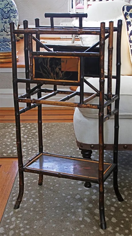 Antique Chinese-Styled Bamboo Music/Magazine Stand - 3