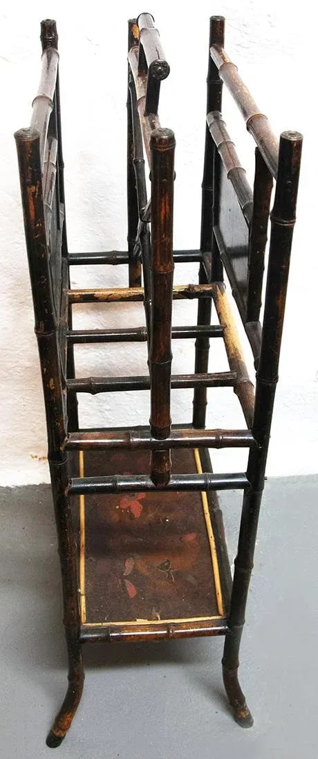 Antique Chinese-Styled Bamboo Music/Magazine Stand - 8