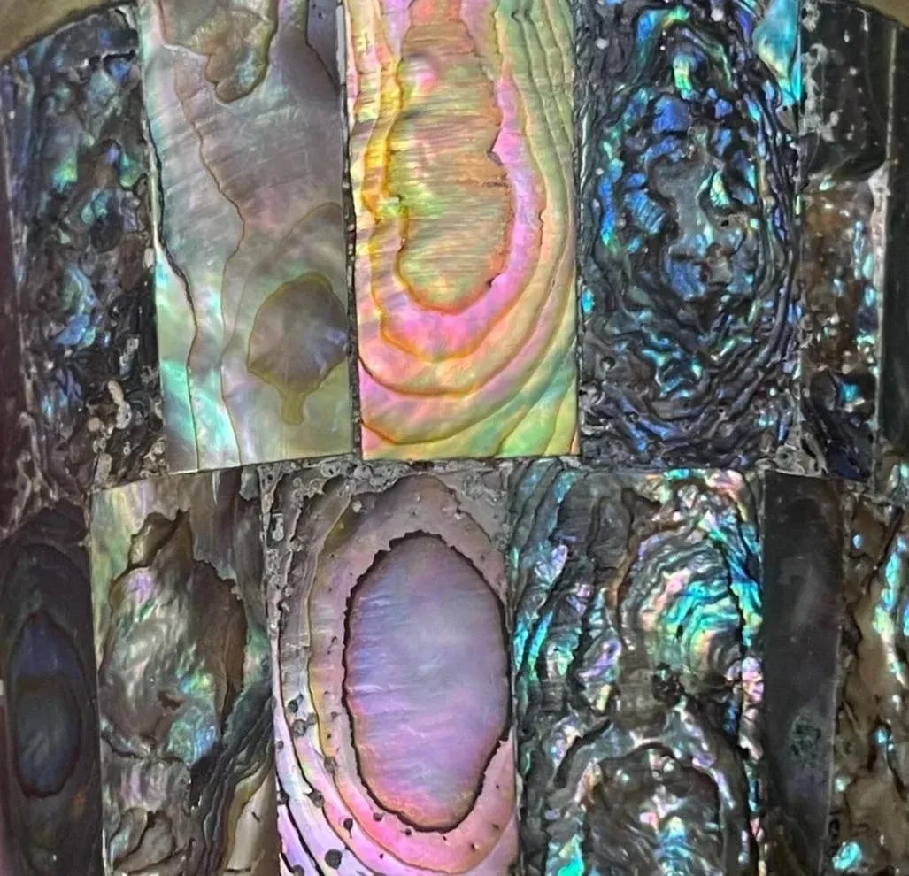 Silver Taxco Abalone Paneled 975 Silver Cup, Mexico, Silversmith Marked Joco - 2