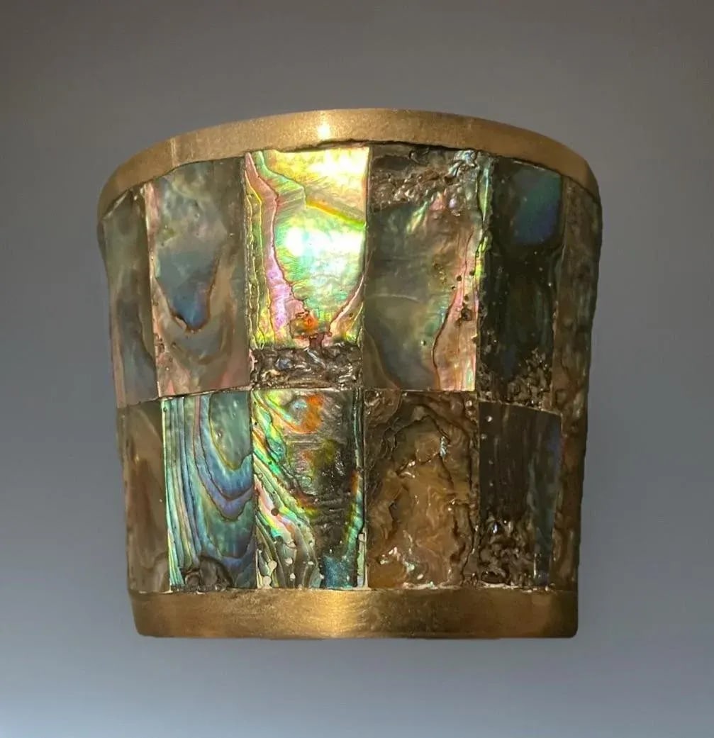 Silver Taxco Abalone Paneled 975 Silver Cup, Mexico, Silversmith Marked Joco - 7