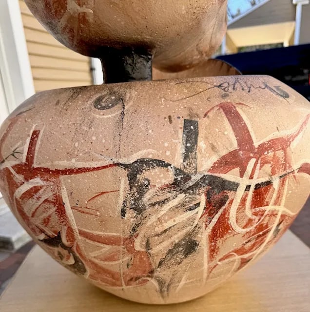 Mid 20th Century Southwestern Influenced Fiberglass 3 Part Fountain - 5