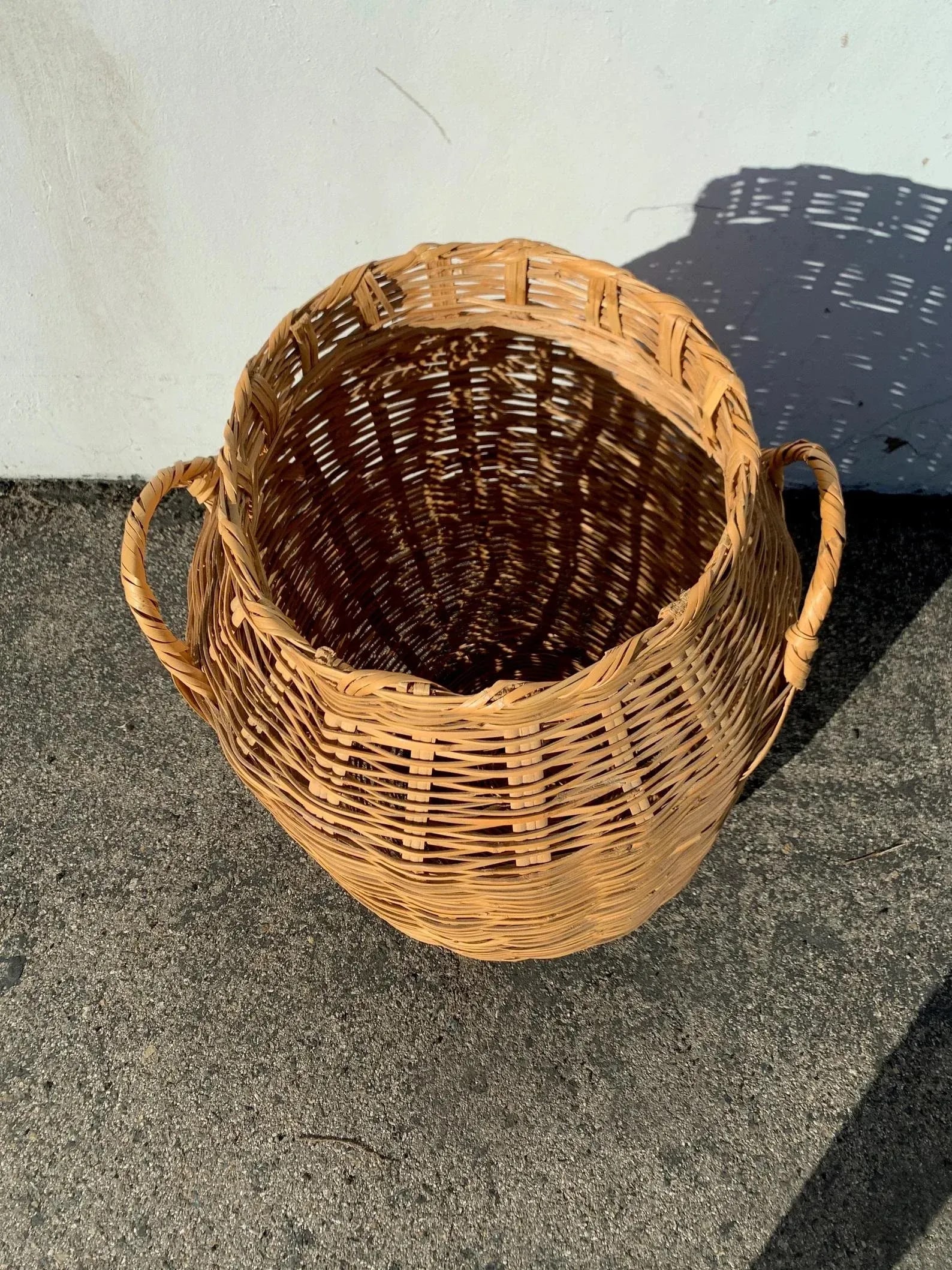 Boho Woven Wicker Flower Floor Vase Vintage Rattan Planter Jug Jar Urn - 10