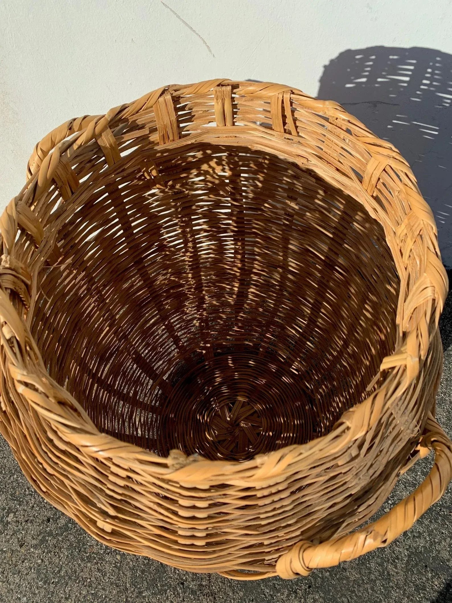 Boho Woven Wicker Flower Floor Vase Vintage Rattan Planter Jug Jar Urn - 7