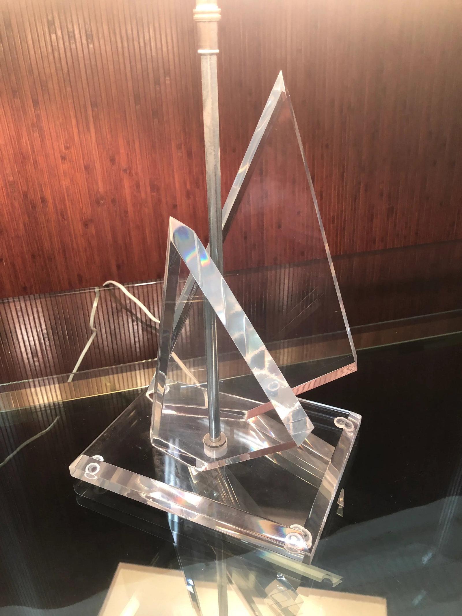 Van Teal Lucite Iceberg Sculptural Lamp - 7