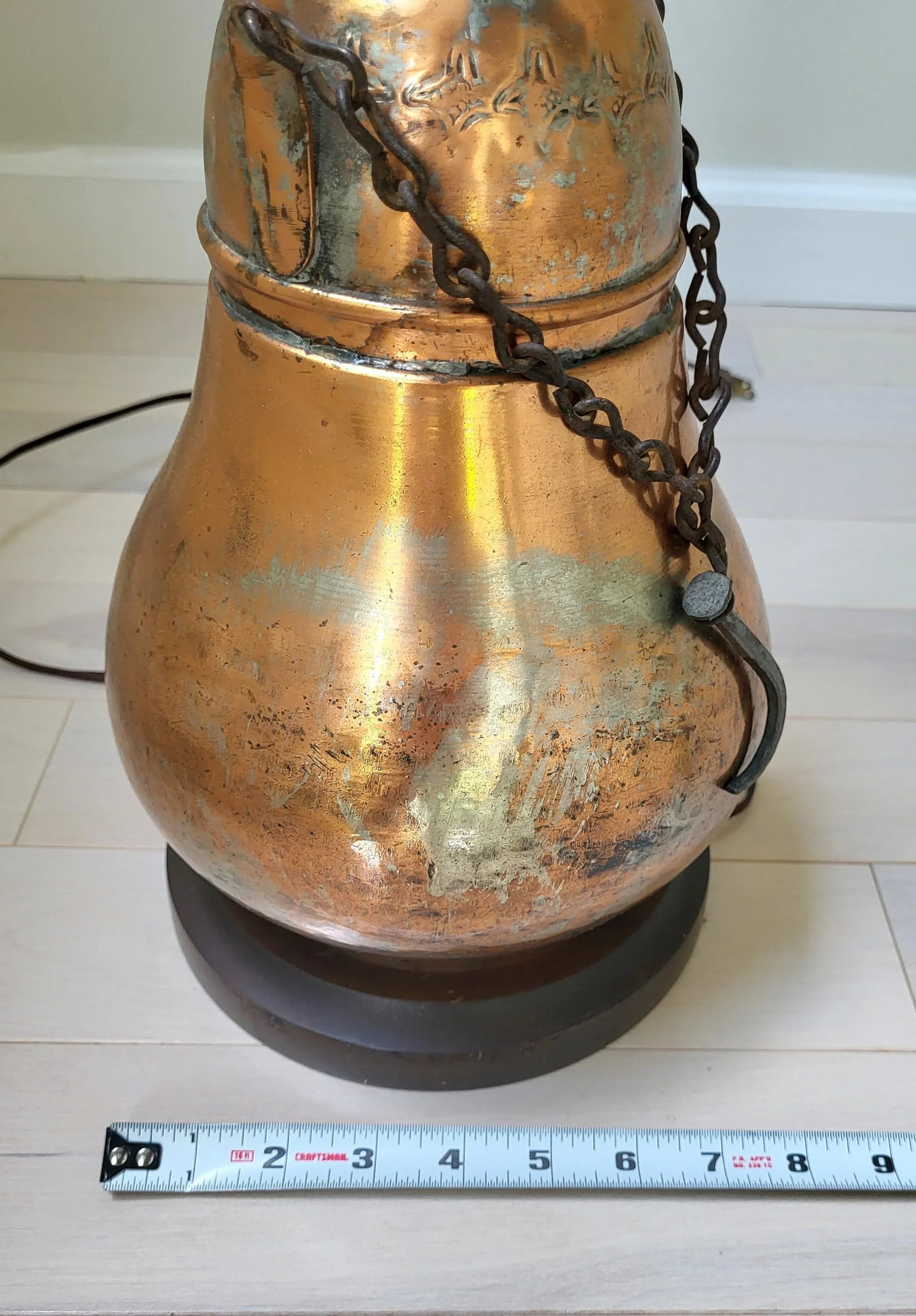 Mid Century Arab Islam Rustic Electric Table Lamp Mixed Metal - 13