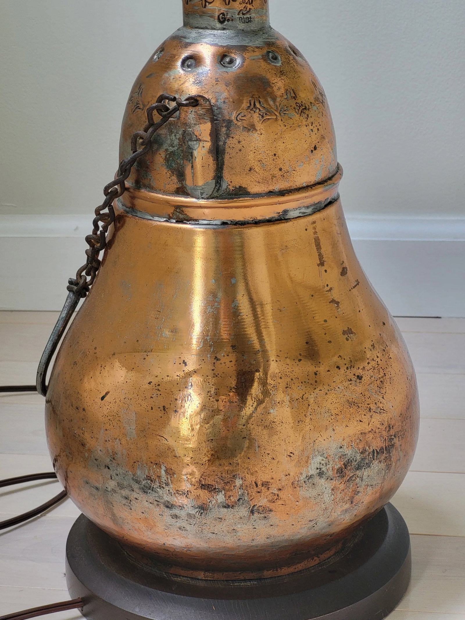 Mid Century Arab Islam Rustic Electric Table Lamp Mixed Metal - 15