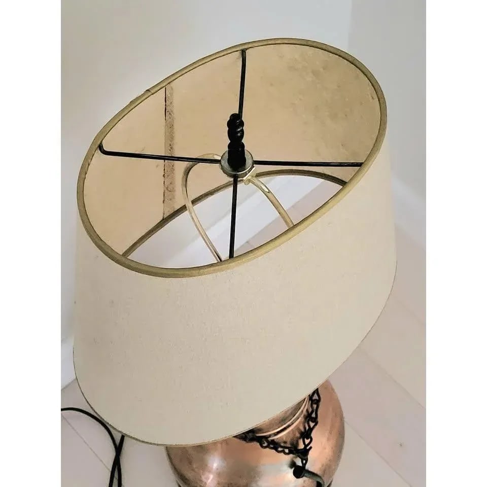 Mid Century Arab Islam Rustic Electric Table Lamp Mixed Metal - 4