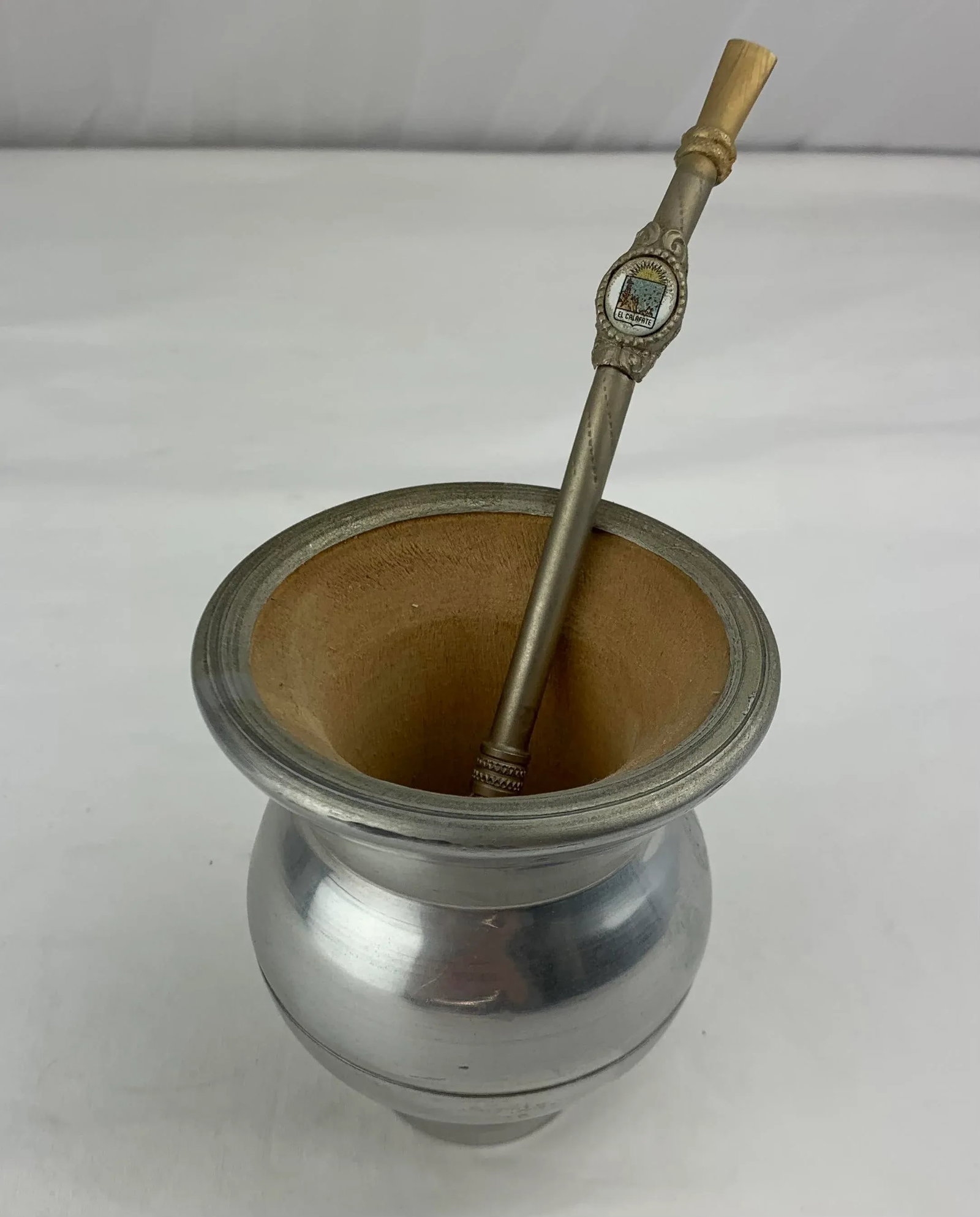 Vintage Yerba Mate Cup and Bombilla - 3