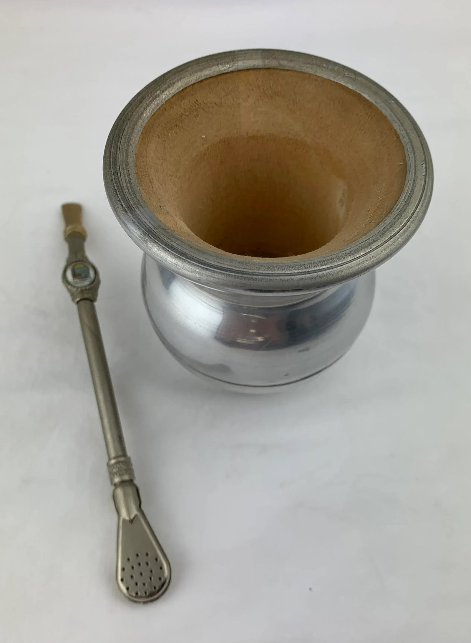 Vintage Yerba Mate Cup and Bombilla - 6
