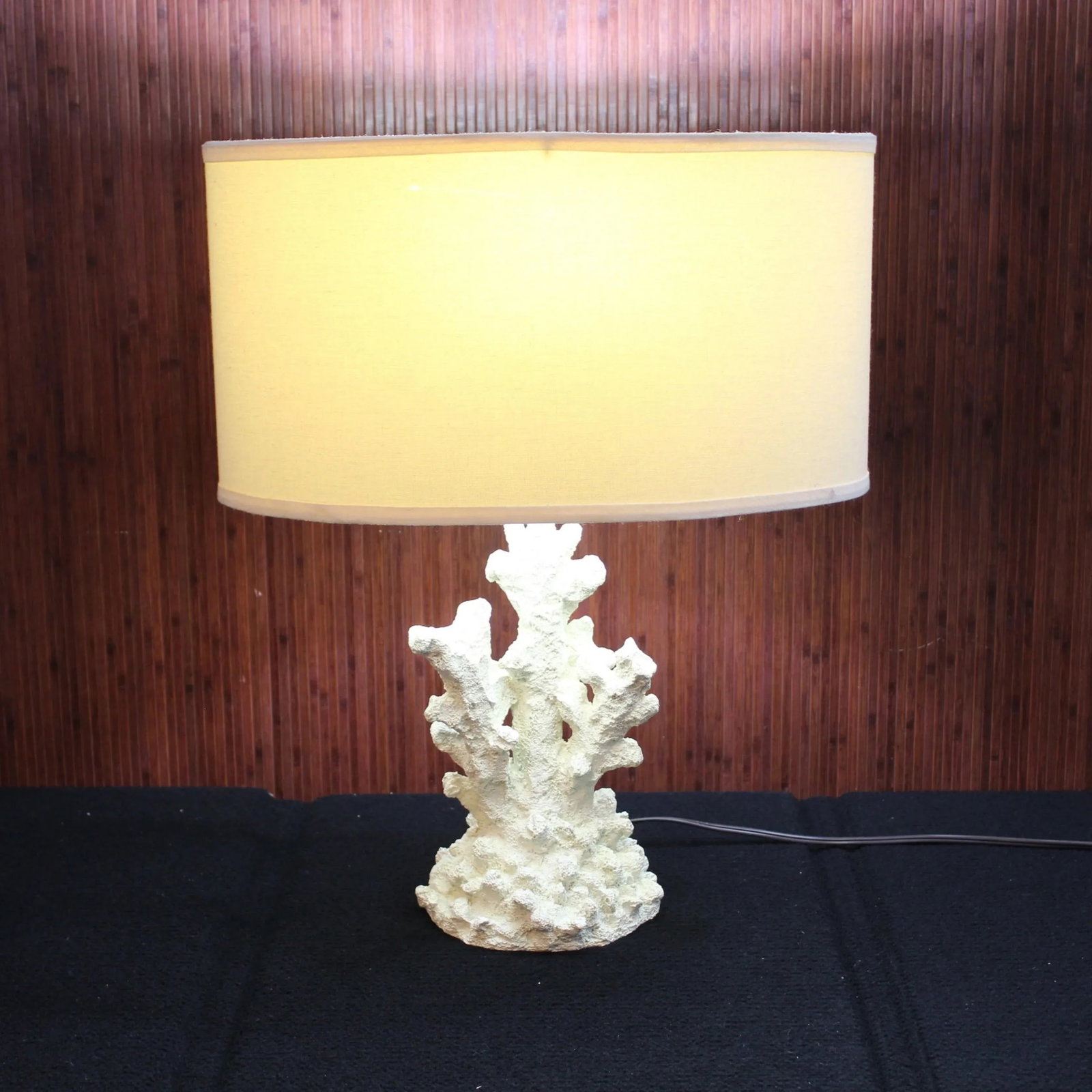 Vintage Faux White Coral Table Lamp - 2