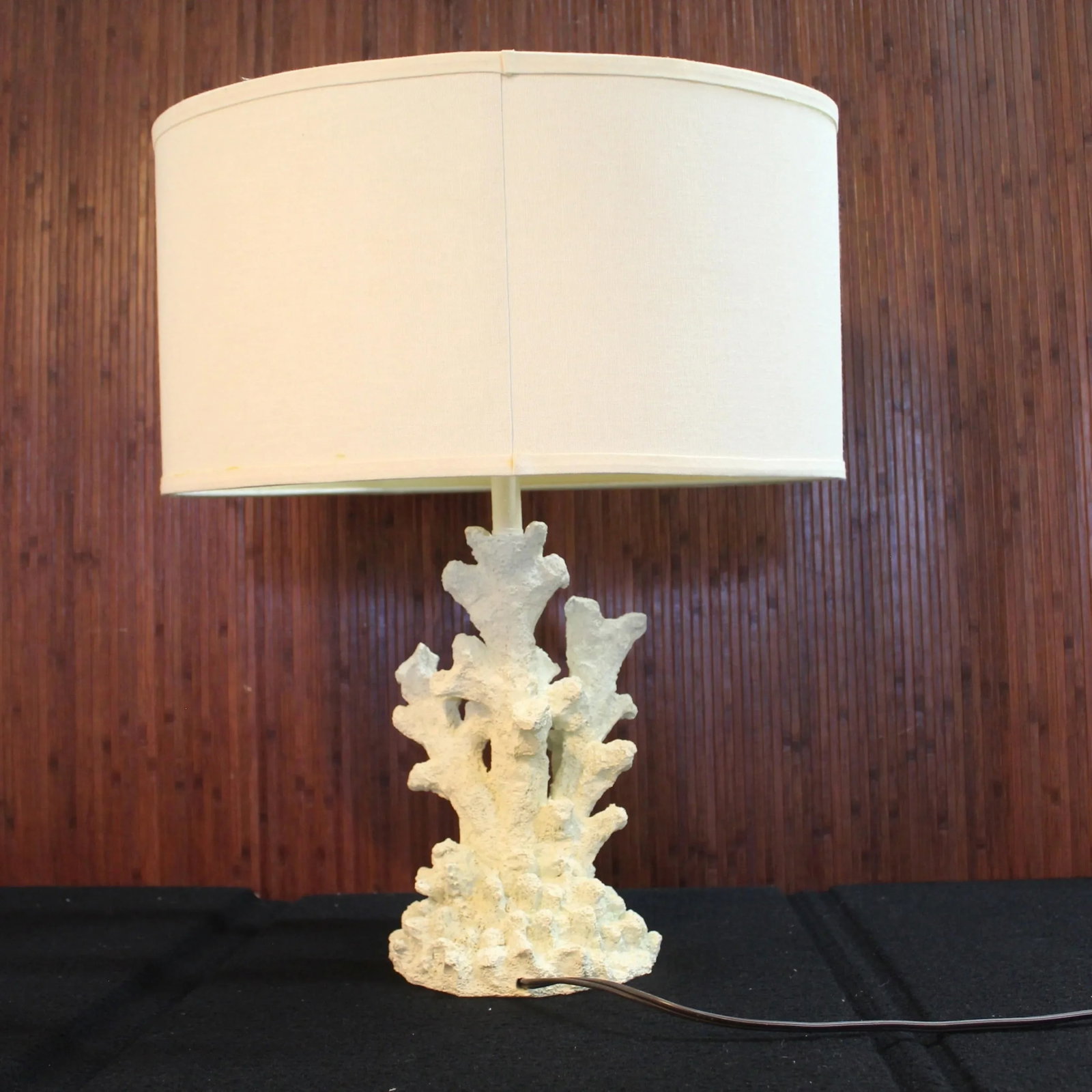 Vintage Faux White Coral Table Lamp - 3