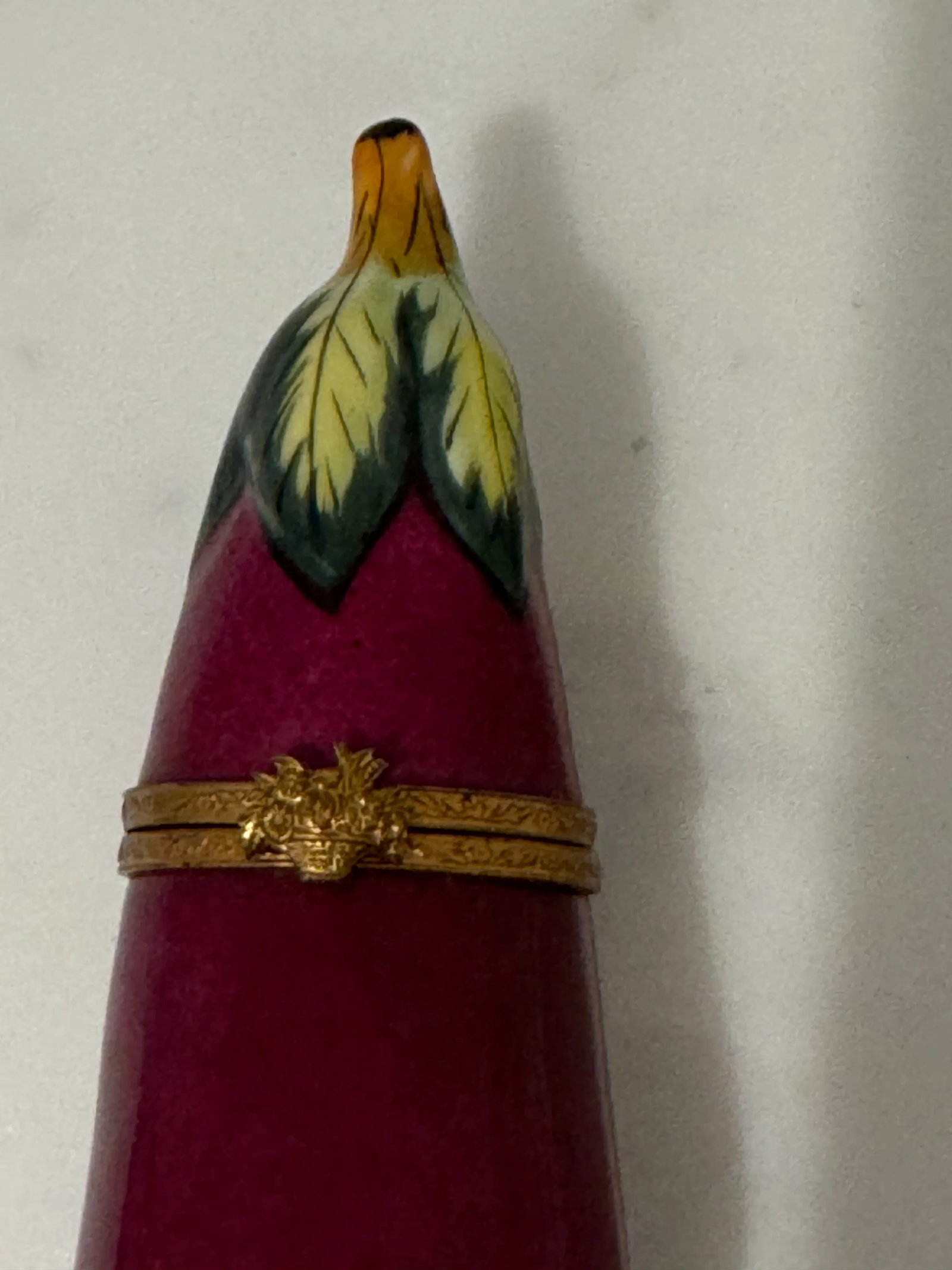 Limoges Rochard Peint Eggplant Trinket Box - 2