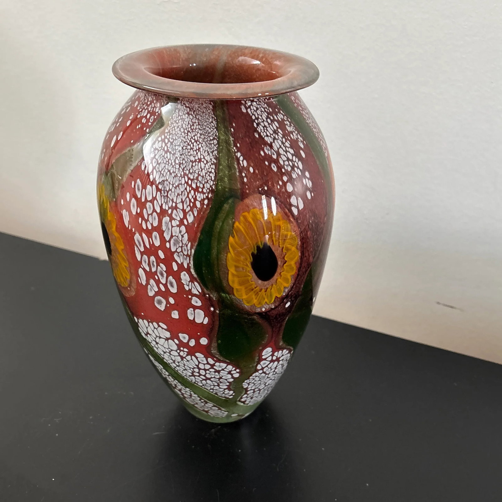 Vintage Robert Eickholt Art Glass Vase - 2