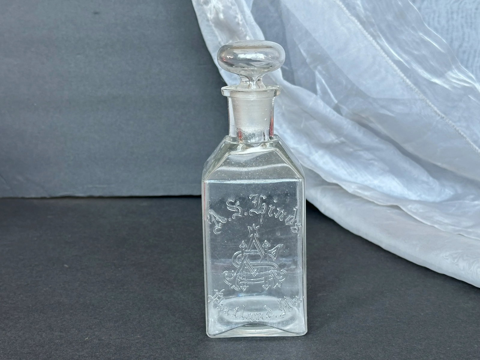 Antique Glass Apothecary Bottle - 2